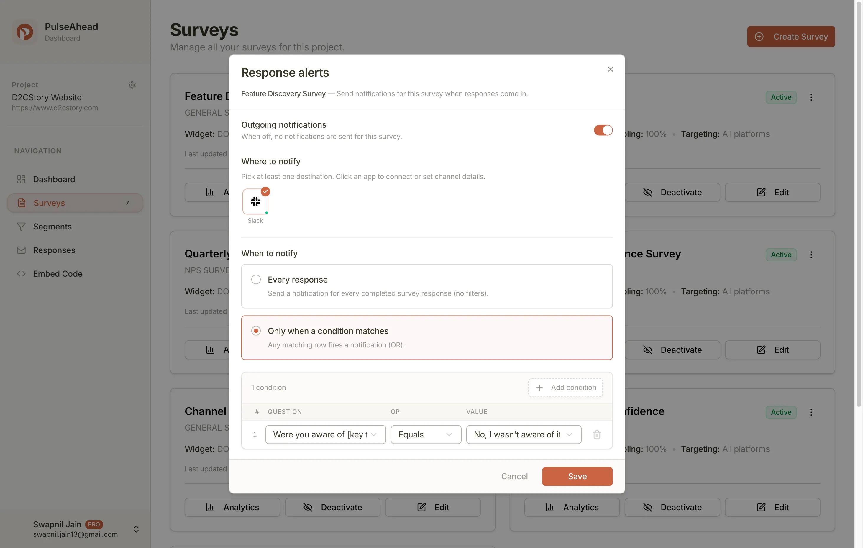 Notification trigger builder