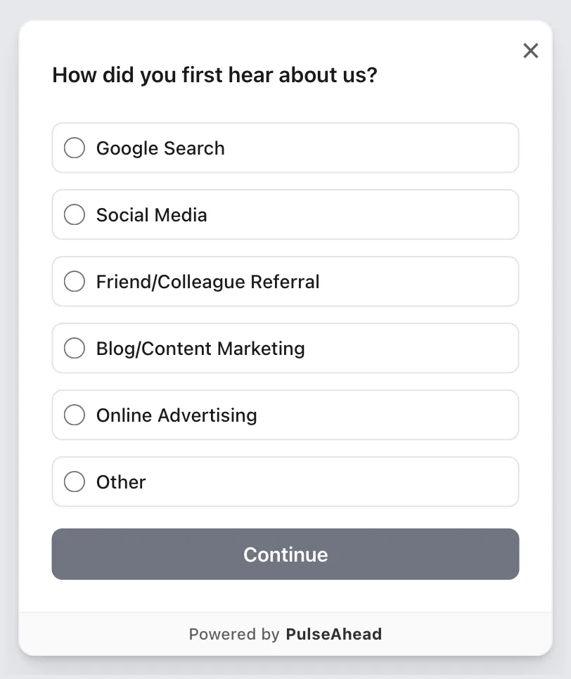 Channel Attribution Survey Example