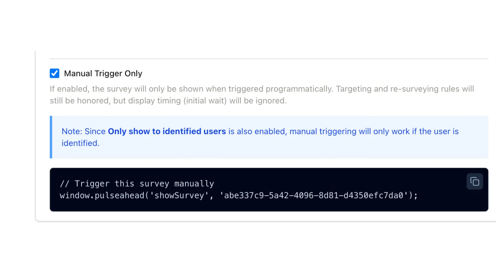 Manual Triggers via the JavaScript SDK