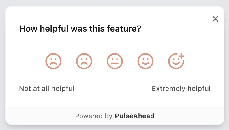 How Helpful Was Feature Survey Example
