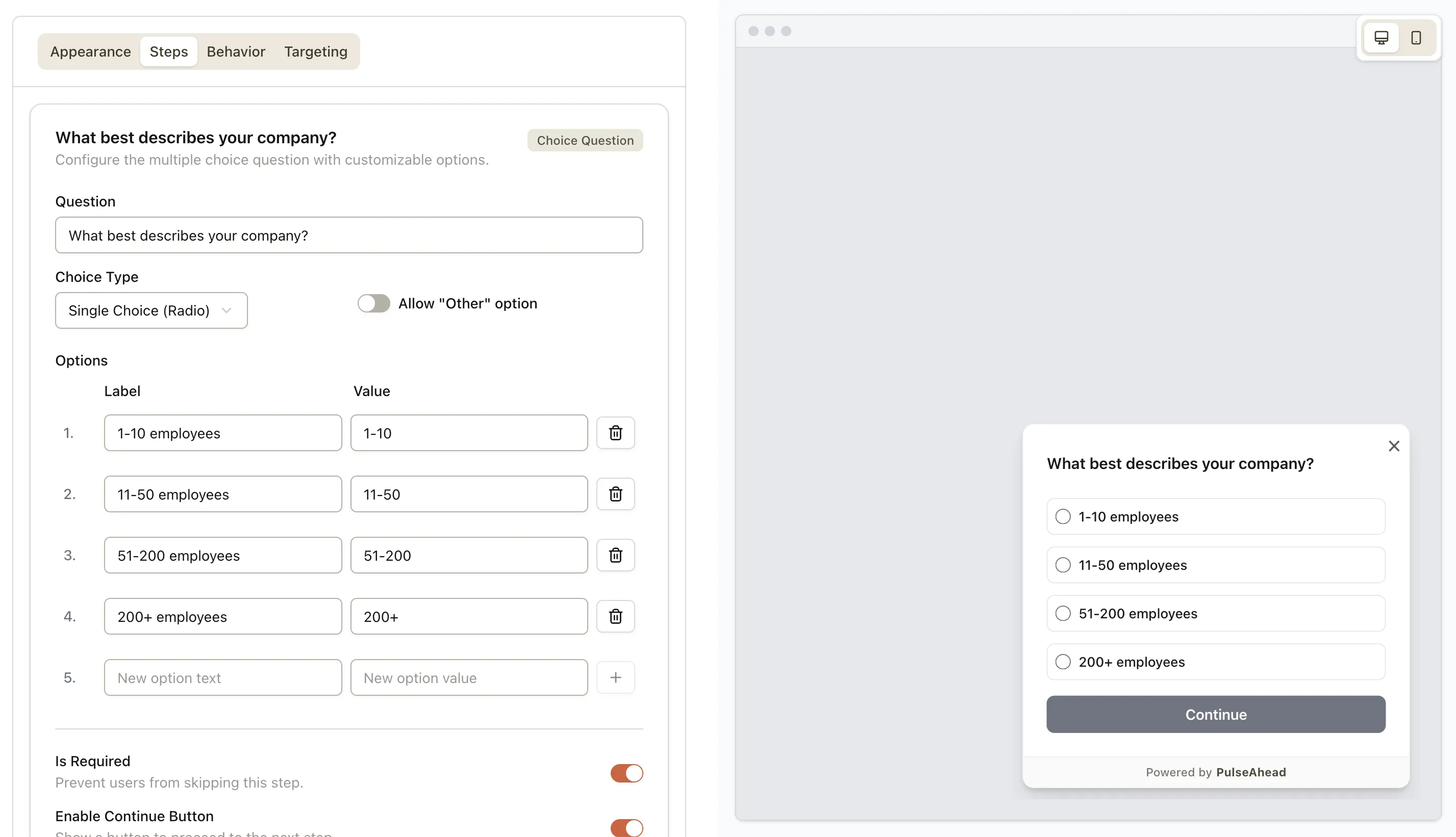 Customer Segmentation Survey Builder