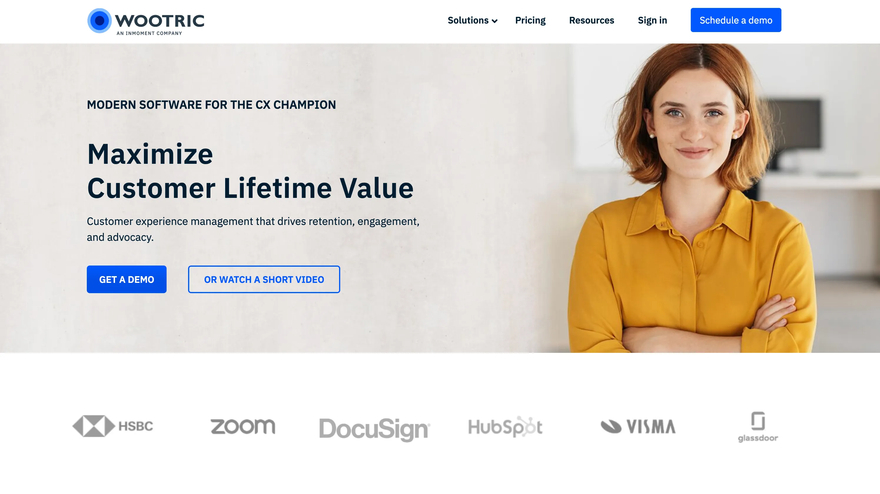 Wootric homepage