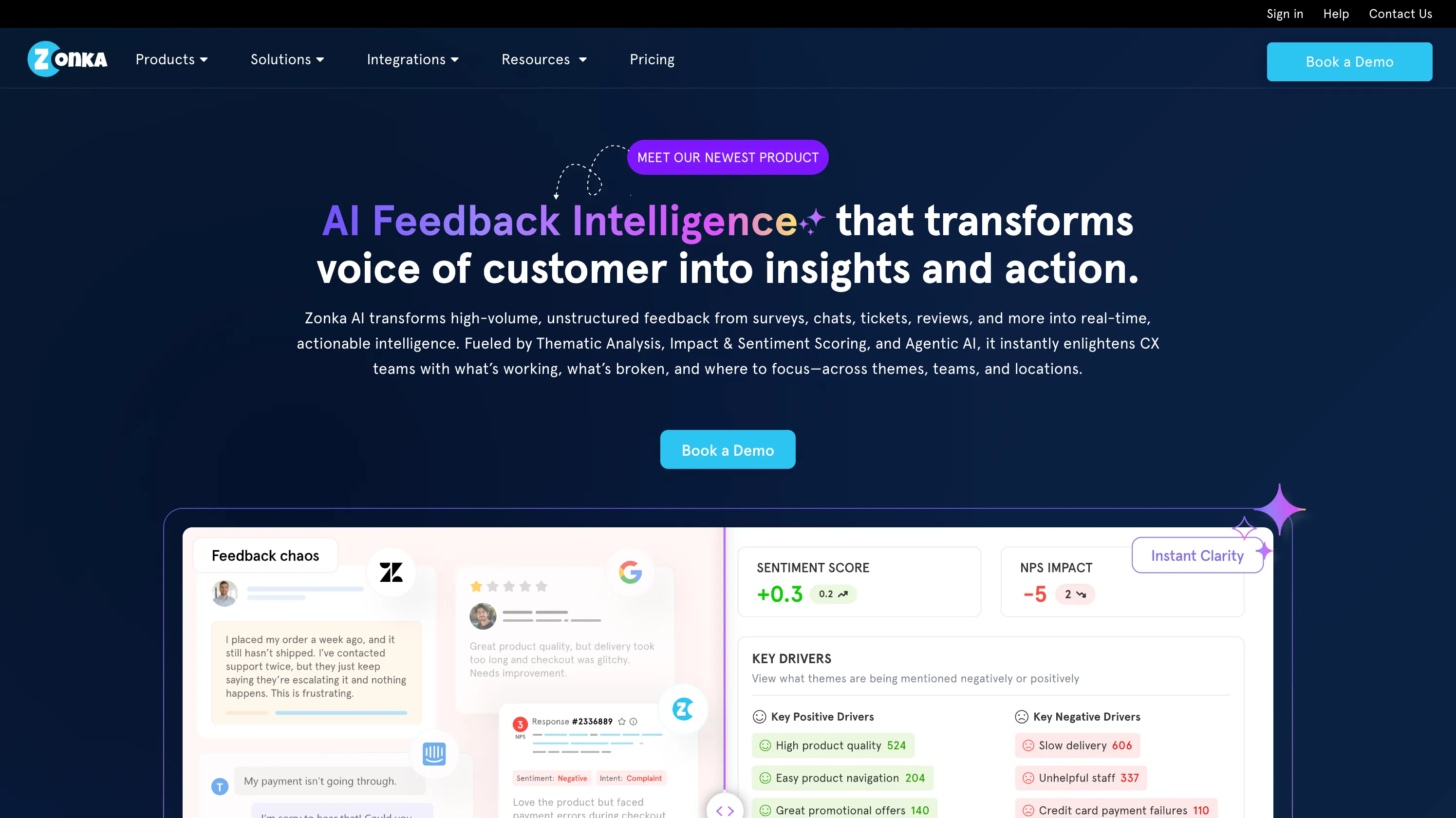 Zonka Feedback homepage